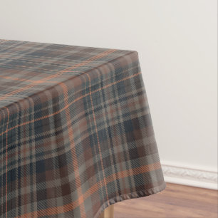 Dark Earth Woodlands Plaid Tartan Tablecloth