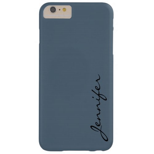 Dark electric blue color background barely there iPhone 6 plus case
