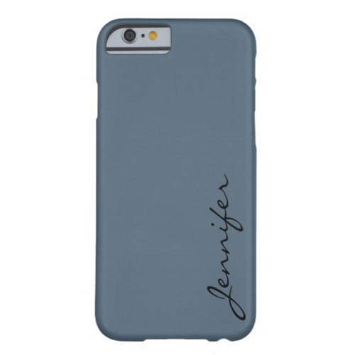 Dark electric blue color background barely there iPhone 6 case