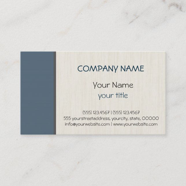 Dark electric blue professional elegant modern business card (Front)