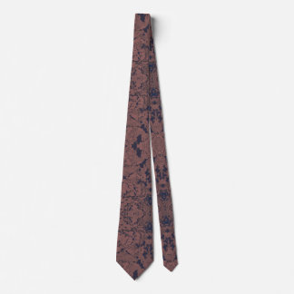 Dark Elegance: Abstract Brown and Purple Art Neck Tie