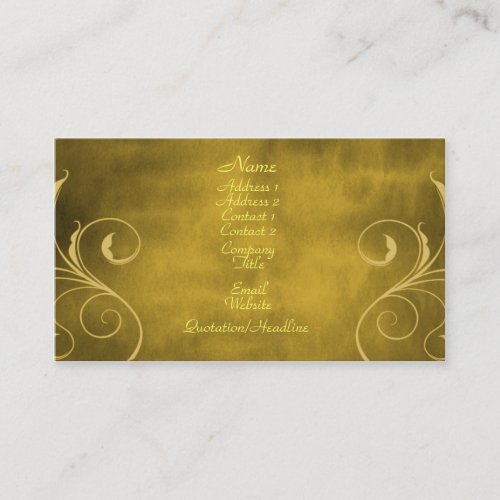 Dark Elegance Business Card, Gold