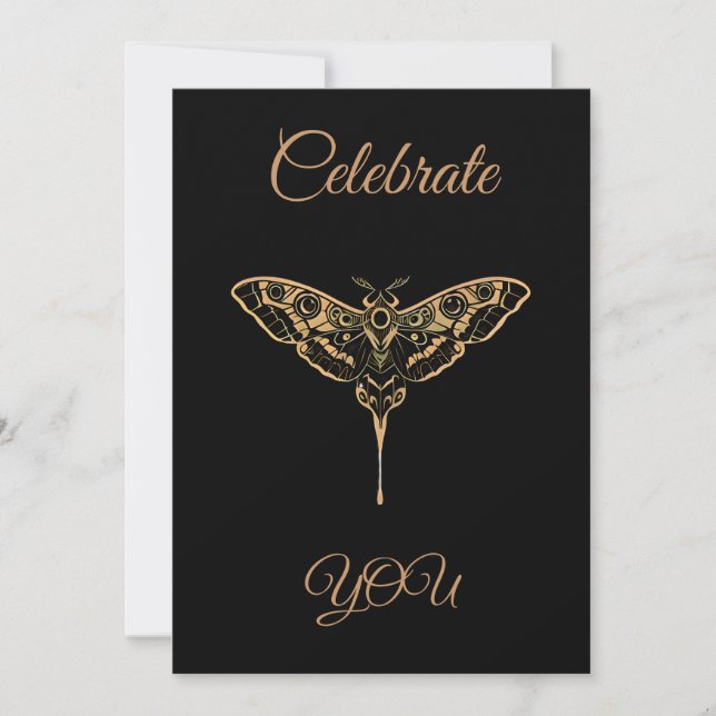 Dark Elegance-Celebrate YOU Holiday Card (Front)