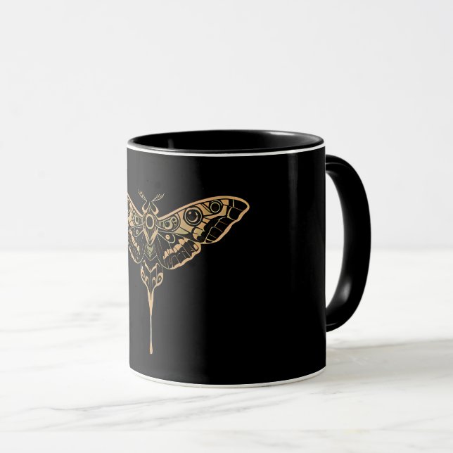 Dark Elegance Noir & Gold Mug (Front Right)