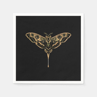 Dark Elegance-Noir & Gold Napkins