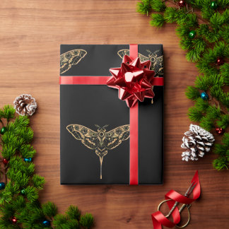 Dark Elegance-Noir & Gold Wrapping Paper