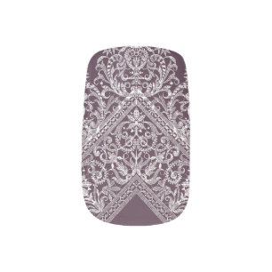 Dark Elegant Antique Italian Lace Minx Nail Art