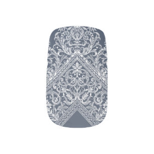 Dark Elegant Antique Italian Lace Minx Nail Art