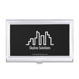 Dark Elegant Black Branded Business Card Case