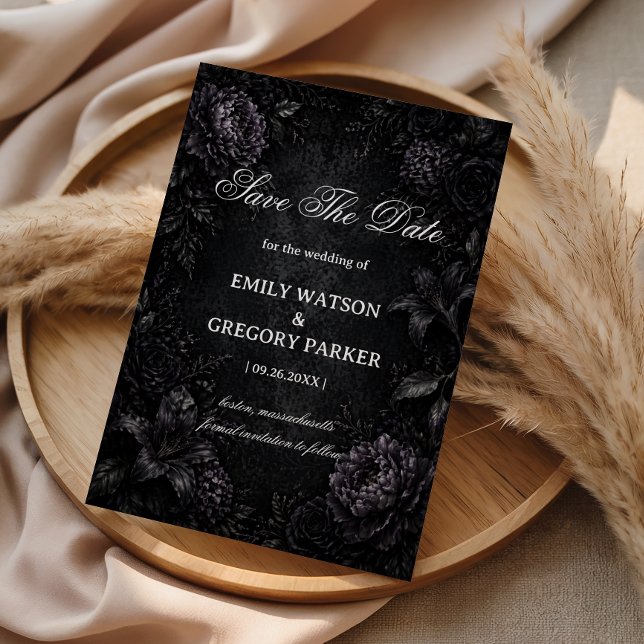 Dark Elegant Floral Gothic Save The Date (Creator Uploaded)