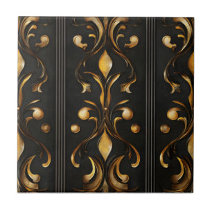 Dark Elegant Pattern Ceramic Tile