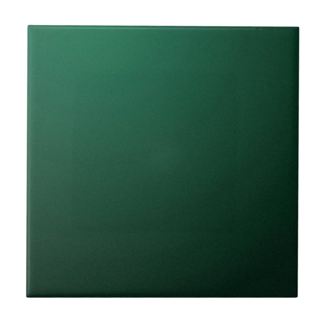 DARK EMERALD (a dark green design with fade) ~ Ceramic Tile (Front)