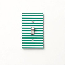 Dark Emerald Green Blue Color Stripes Summer  Light Switch Cover