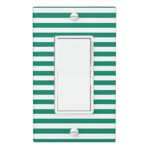 Dark Emerald Green Blue Color Stripes Summer Light Switch Cover