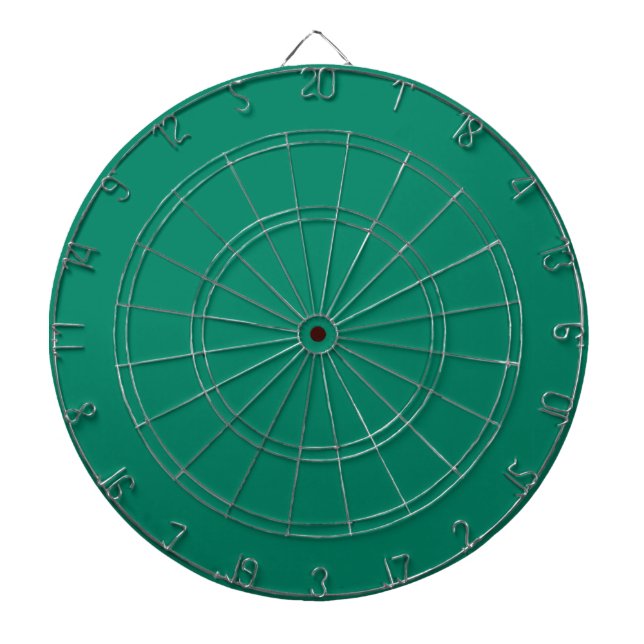 Dark Emerald Green Blue Solid Color Design  Dart Board (Front)