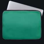 Dark Emerald Green Blue Solid Color Design Laptop Sleeve<br><div class="desc">Classic vintage retro Classic Dark Emerald Green Blue solid colored decor for home and gifts. Classic Dark Emerald Green color home decor and accessories. Trendy Dark Emerald Green color fashion,  emerald bluish green color design.</div>