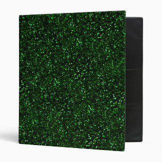 Dark Emerald Green Glitter Binder