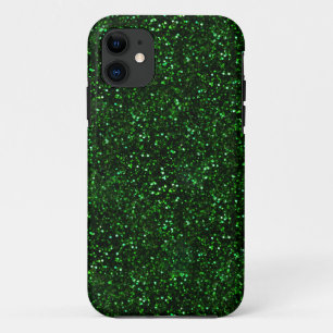 Dark Emerald Green Glitter iPhone 11 Case