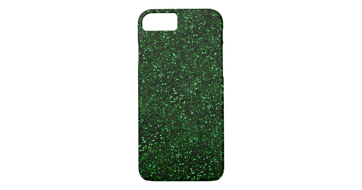 Dark Emerald Green Glitter CaseMate iPhone Case Zazzle