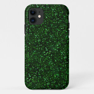 Dark Emerald Green Glitter iPhone 11 Case