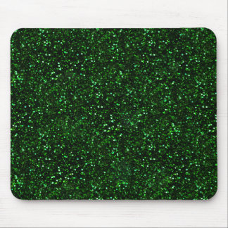 Dark Emerald Green Glitter Mouse Pad