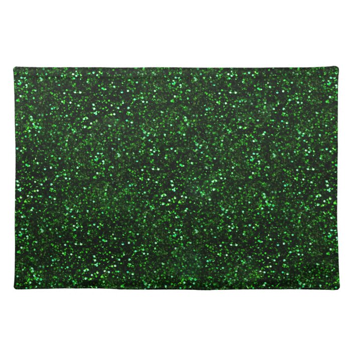 Dark Emerald Green Glitter Placemat