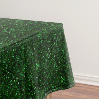 Dark Emerald Green Glitter Tablecloth