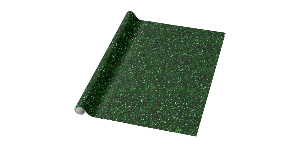 Dark Emerald Green Glitter Wrapping Paper