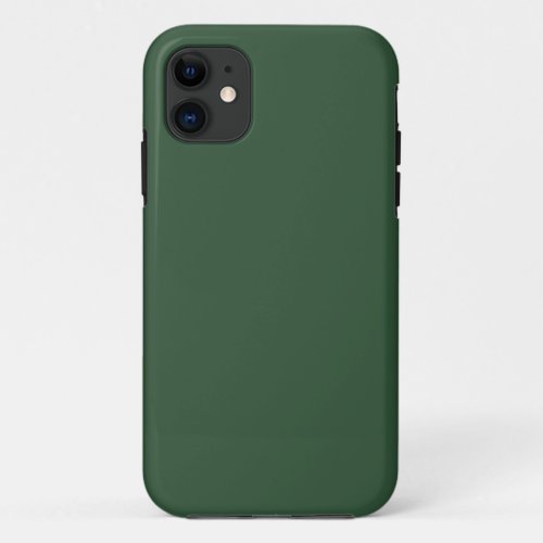Dark Emerald Green Solid Color iPhone 11 Case