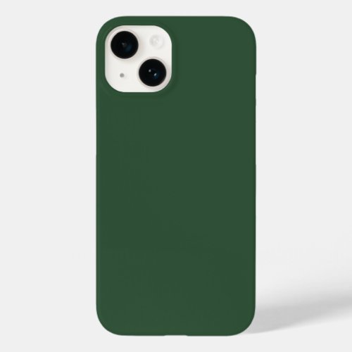 Dark Emerald Green Solid Color Case_Mate iPhone 14 Case