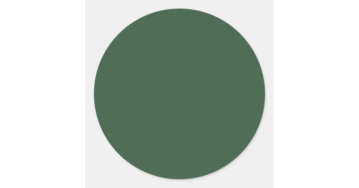 Dark Emerald Green Solid Color Classic Round Sticker Zazzle