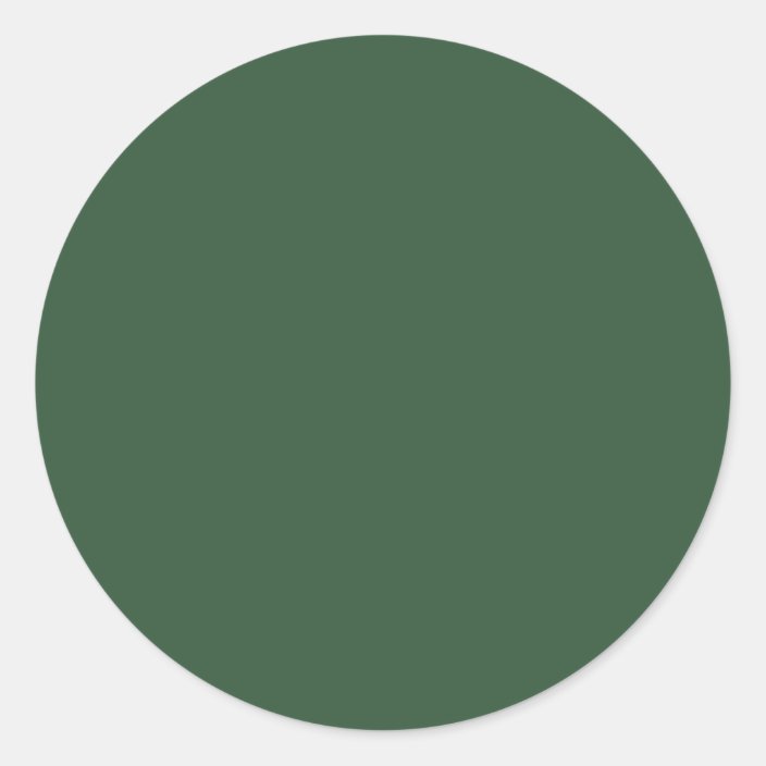 Dark Emerald Green Solid Color Classic Round Sticker