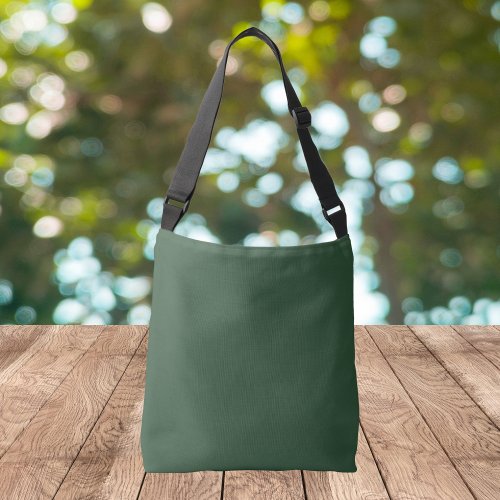 Dark Emerald Green Solid Color Crossbody Bag