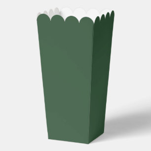 Dark Emerald Green Solid Color Favor Boxes