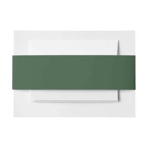 Dark Emerald Green Solid Color Invitation Belly Band