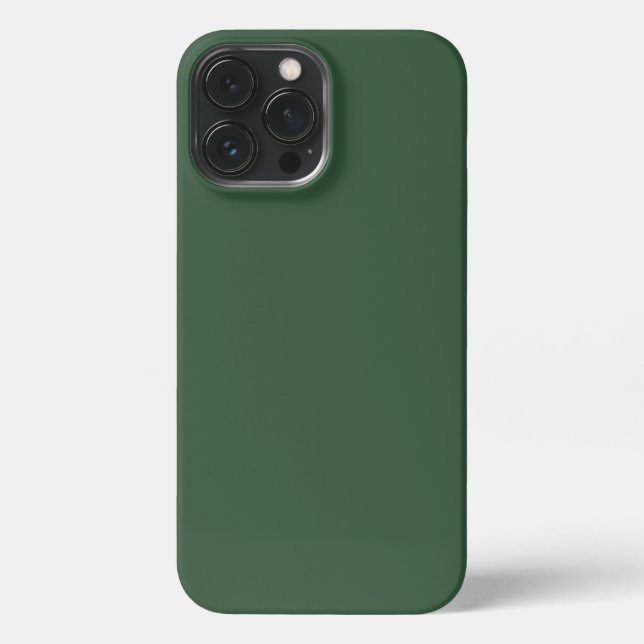 Dark Emerald Green Solid Color iPhone Case (Back)