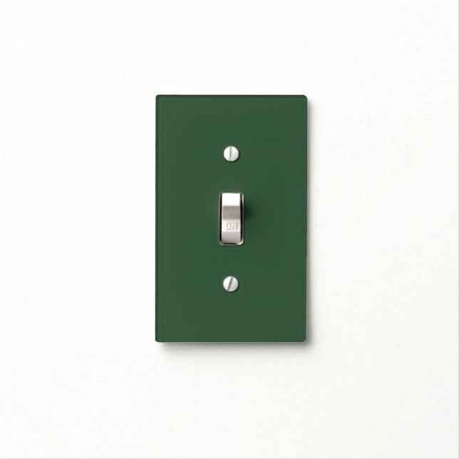 Dark Emerald Green Solid Color Light Switch Cover (In Situ)