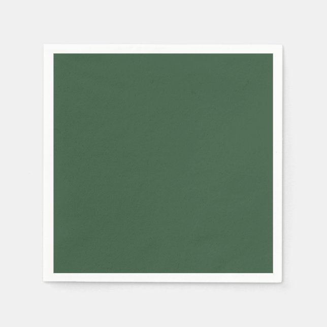 Dark Emerald Green Solid Color Napkins (Front)