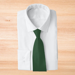 Dark Emerald Green Solid Color Neck Tie