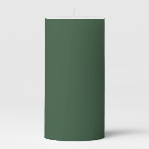 Dark Emerald Green Solid Color Pillar Candle