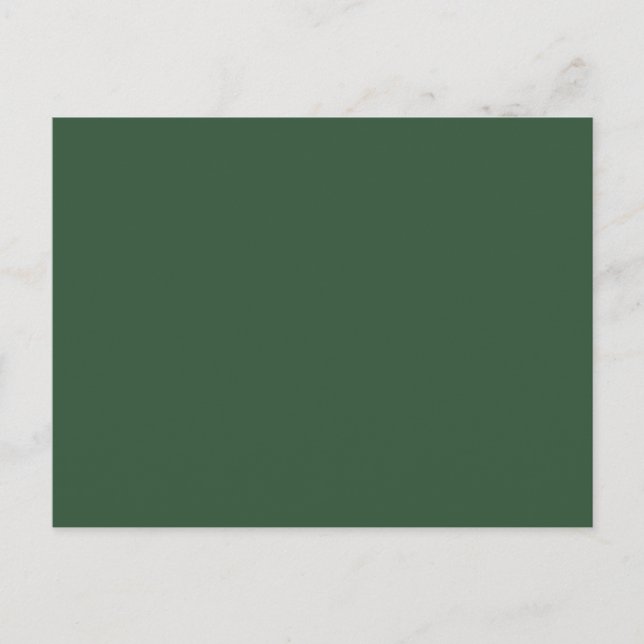 Dark Emerald Green Solid Color Postcard (Front)