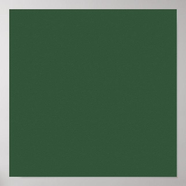 Dark Emerald Green Solid Color Poster (Front)