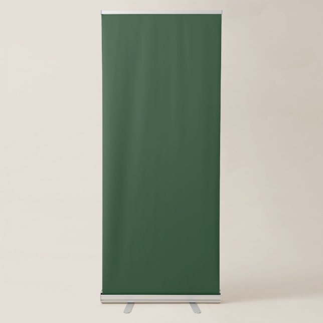Dark Emerald Green Solid Color Retractable Banner (Front)