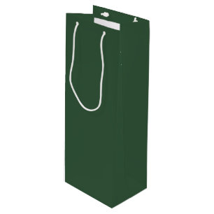 Dark Emerald Green Solid Color Wine Gift Bag