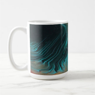 Dark Emerald Ocean Waves Mug