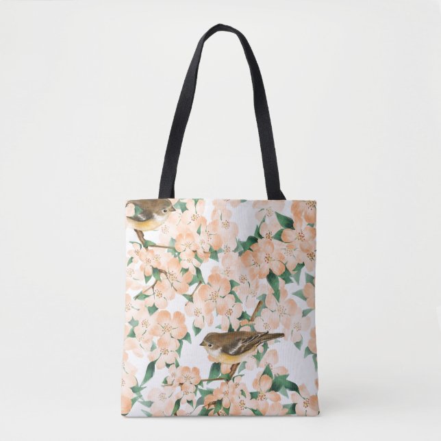 Dark Enchanted Flowers: Vintage Magic Tote Bag (Front)