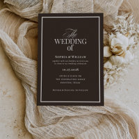 Dark Espresso Brown | Luxe Neutral Wedding
