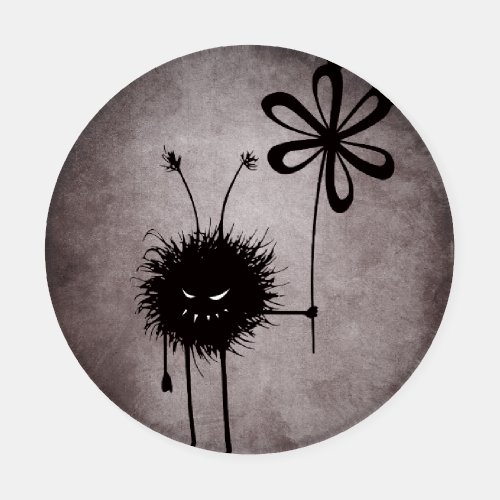 Dark Evil Flower Bug Character Vintage Gothic Coaster Set