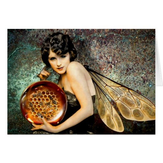 Dark Eyed Blue Bee Fae Cards (Front Horizontal)