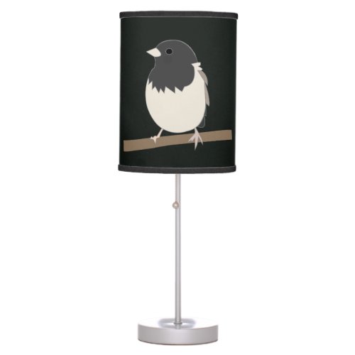 Dark_Eyed Junco Bird Art Table Lamp